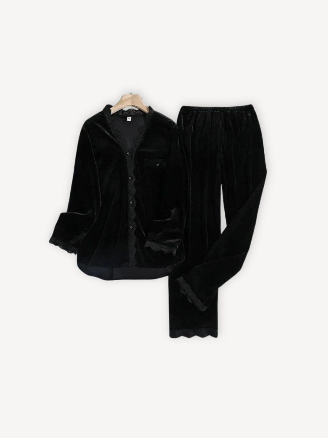 Ensemble pyjama velours | Femme Noir / M