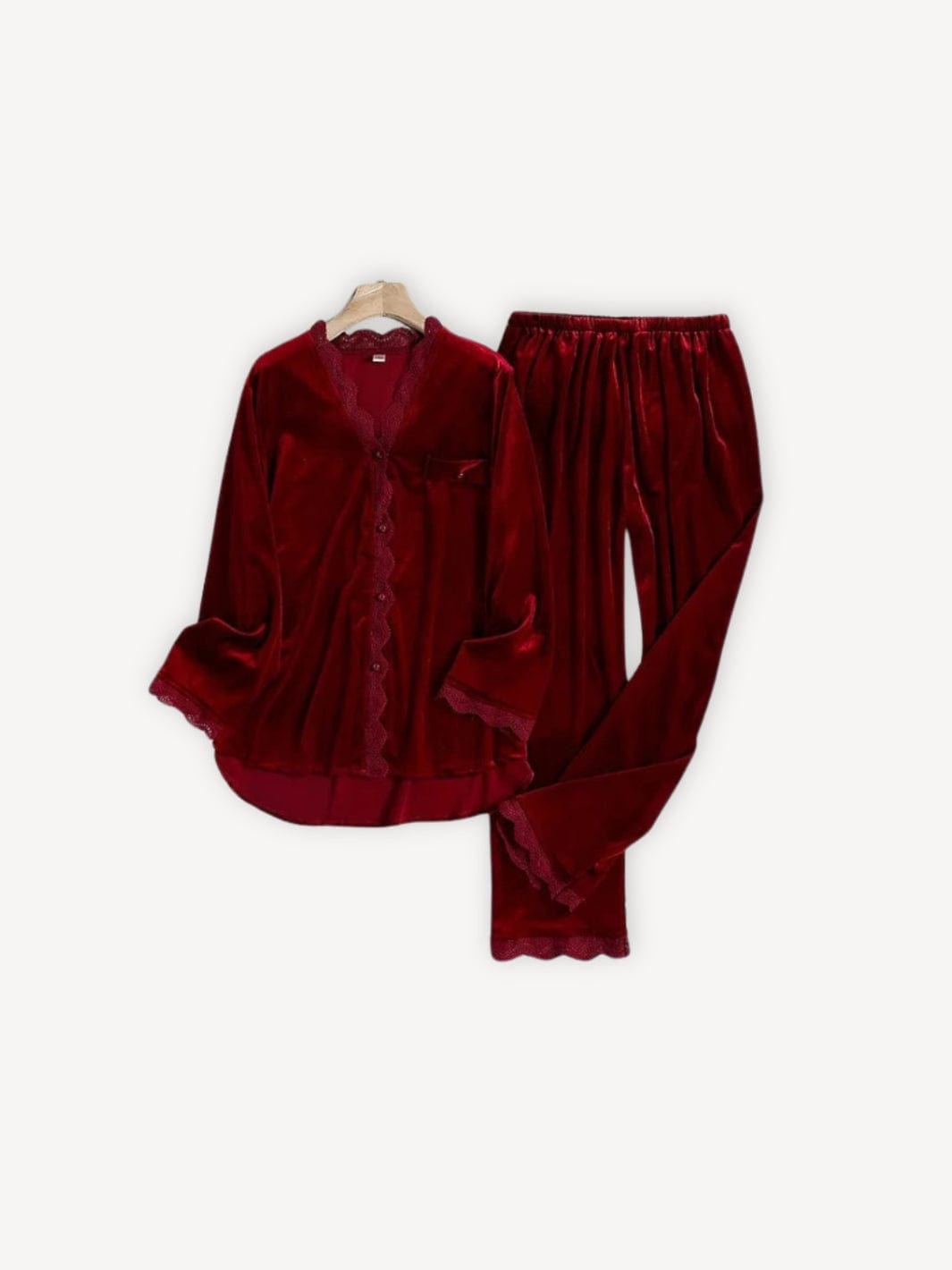 Ensemble pyjama velours | Femme Rouge / M