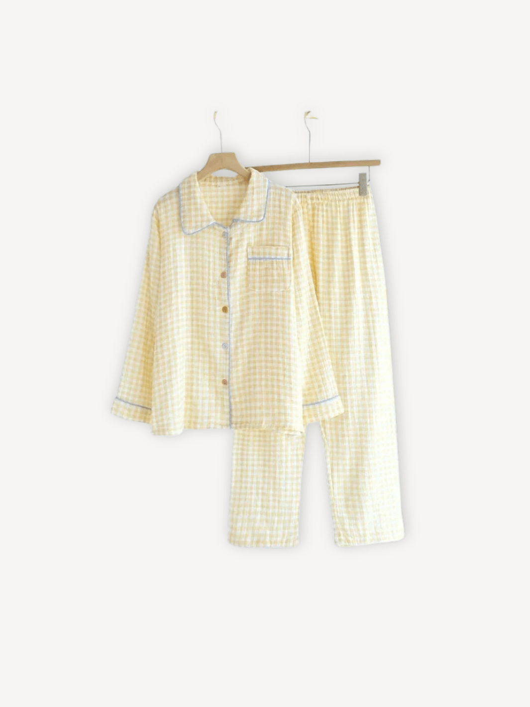 Pyjama quadrillé | Femme Jaune / M