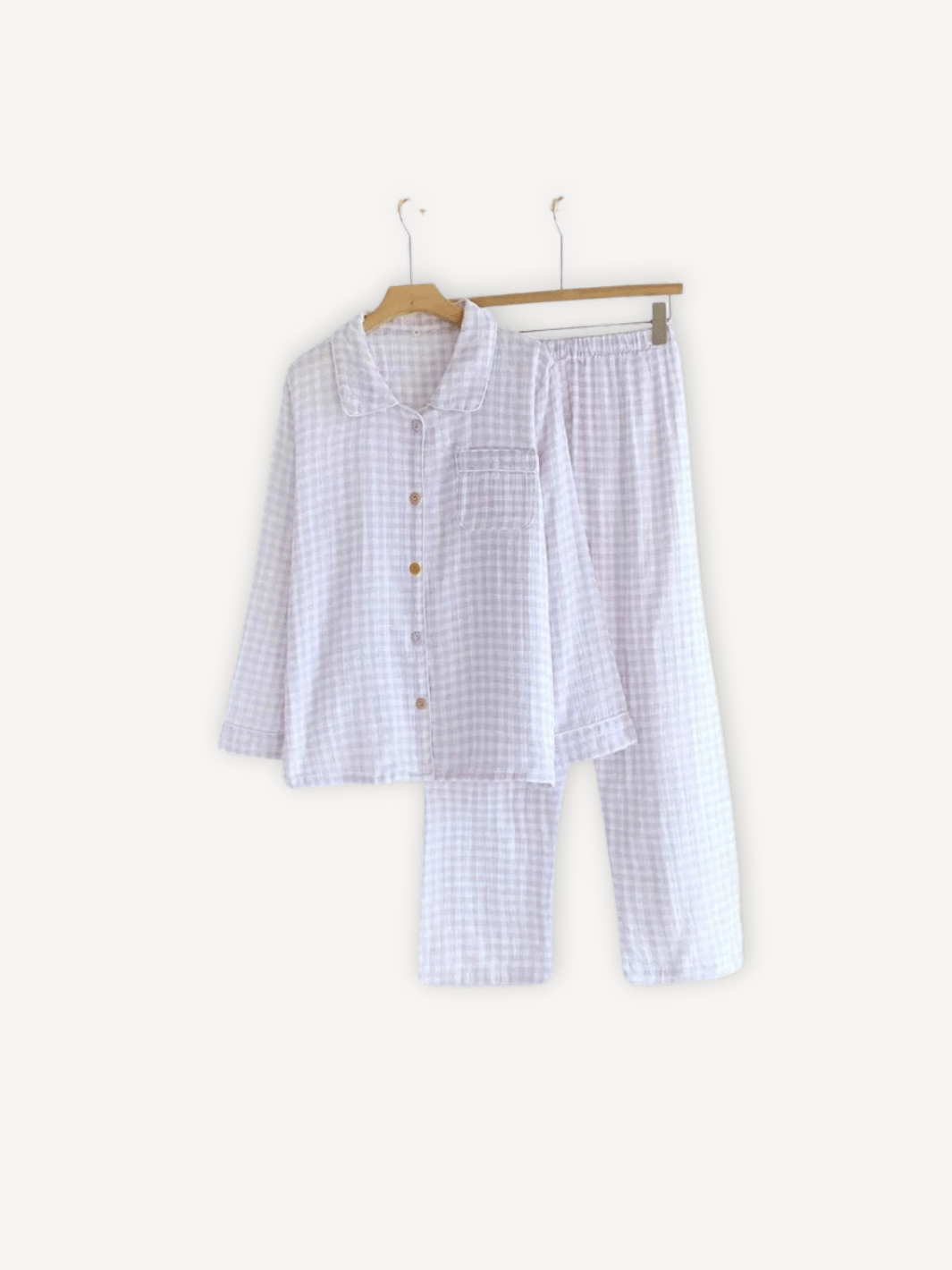 Pyjama quadrillé | Femme Mauve / M