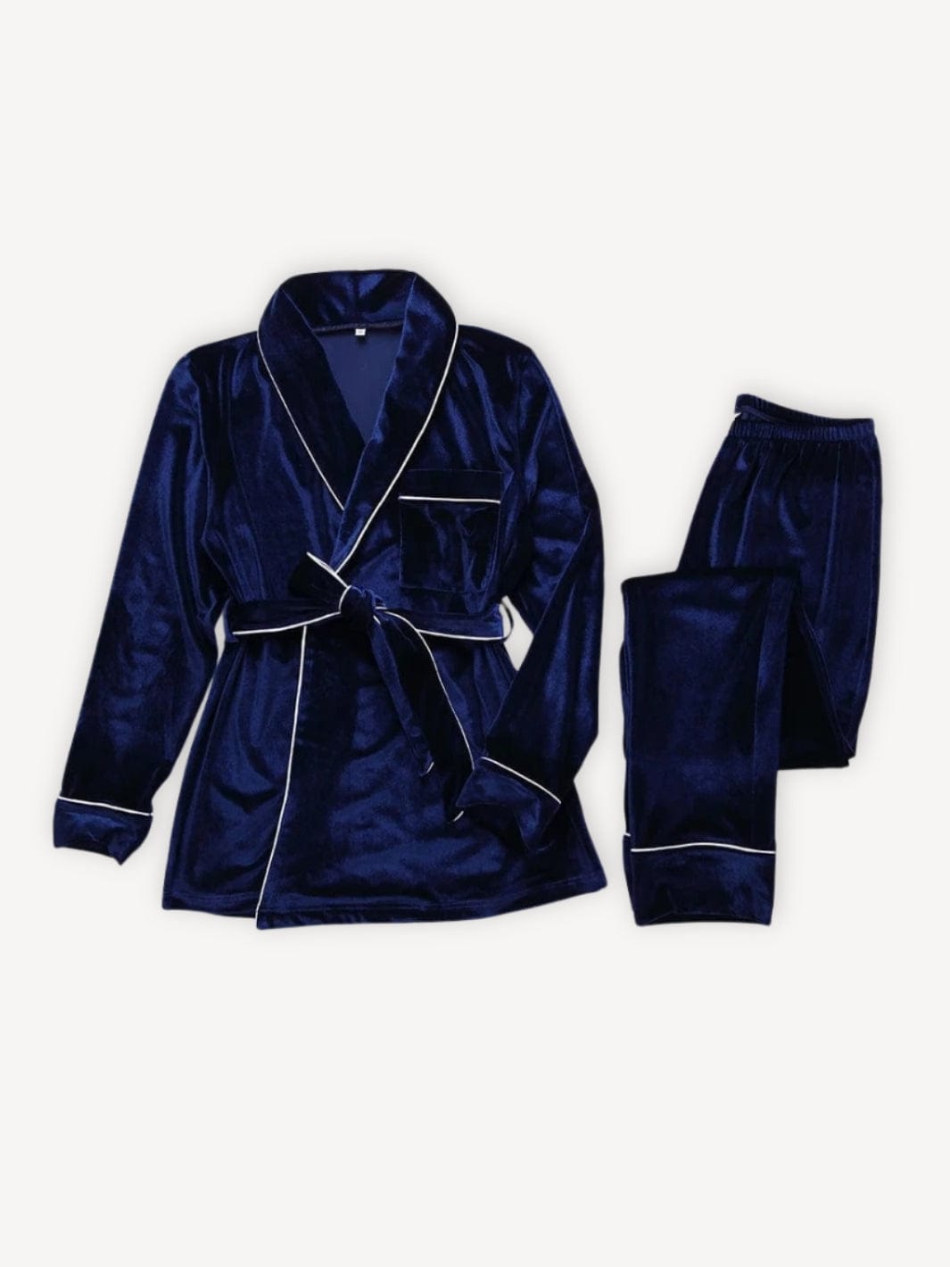 Pyjama velours | Deux pièces Bleu / S