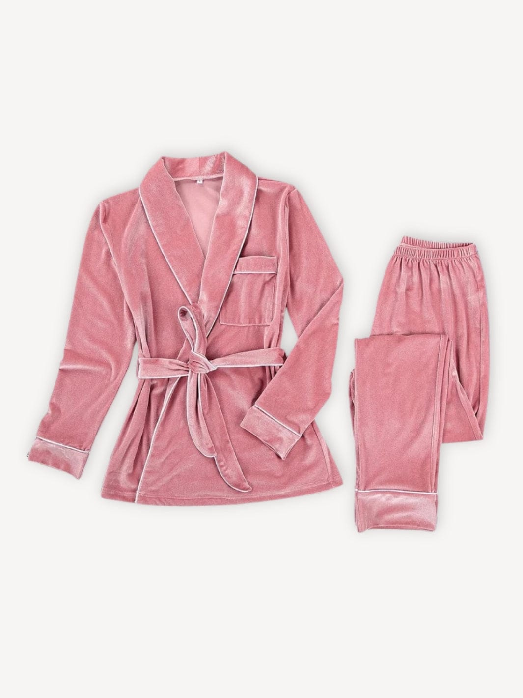 Pyjama velours | Deux pièces Rose / S