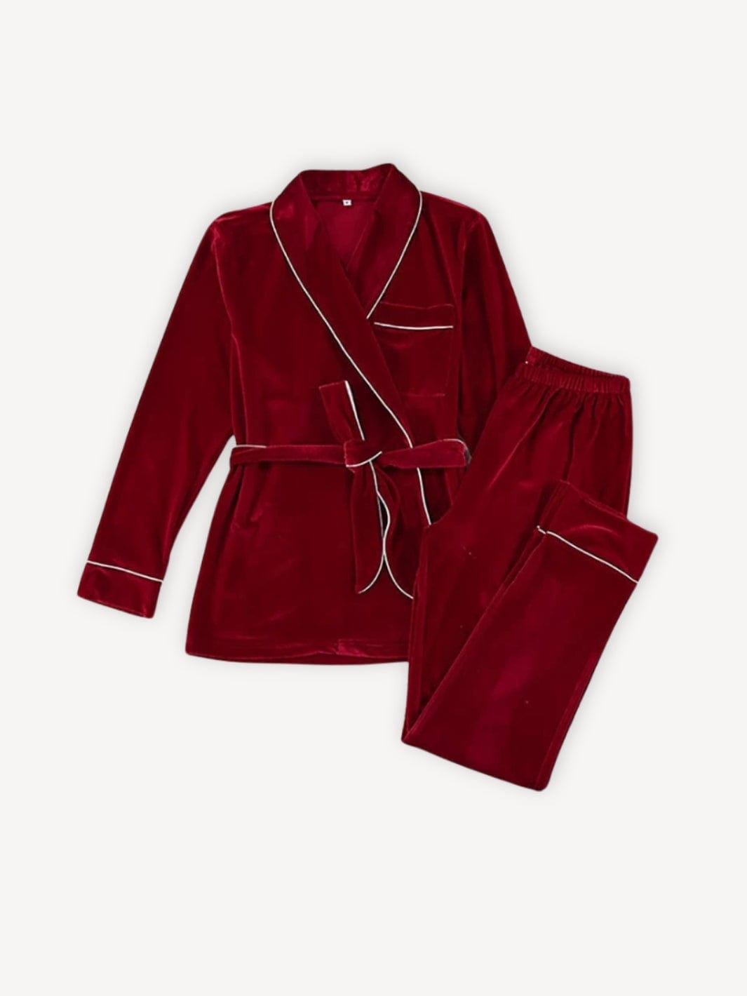Pyjama velours | Deux pièces Rouge / S