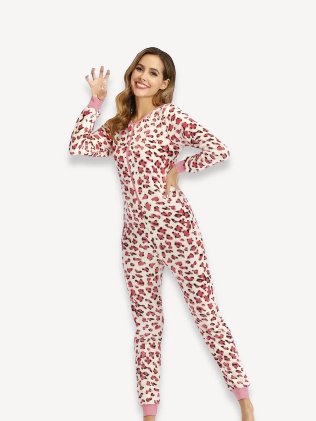 Combinaison pyjama chaude | Femme Rose / S