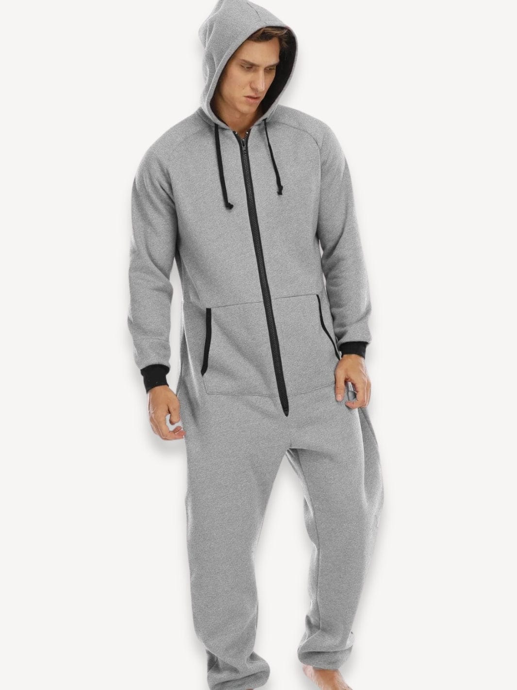 Combinaison pyjama homme | Grande taille Gris clair / S