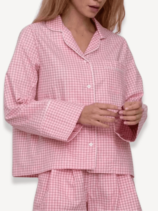 Ensemble pyjama chemise | Femme Rose / S