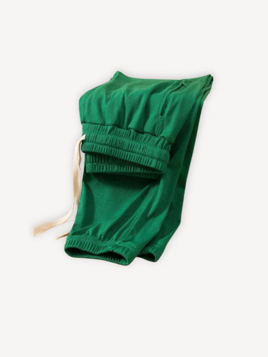 Pantalon jersey coton pyjama été | Femme Vert / L