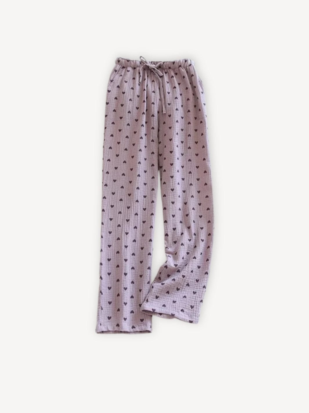 Pantalon | Pyjama femme 100% coton Mauve love / M