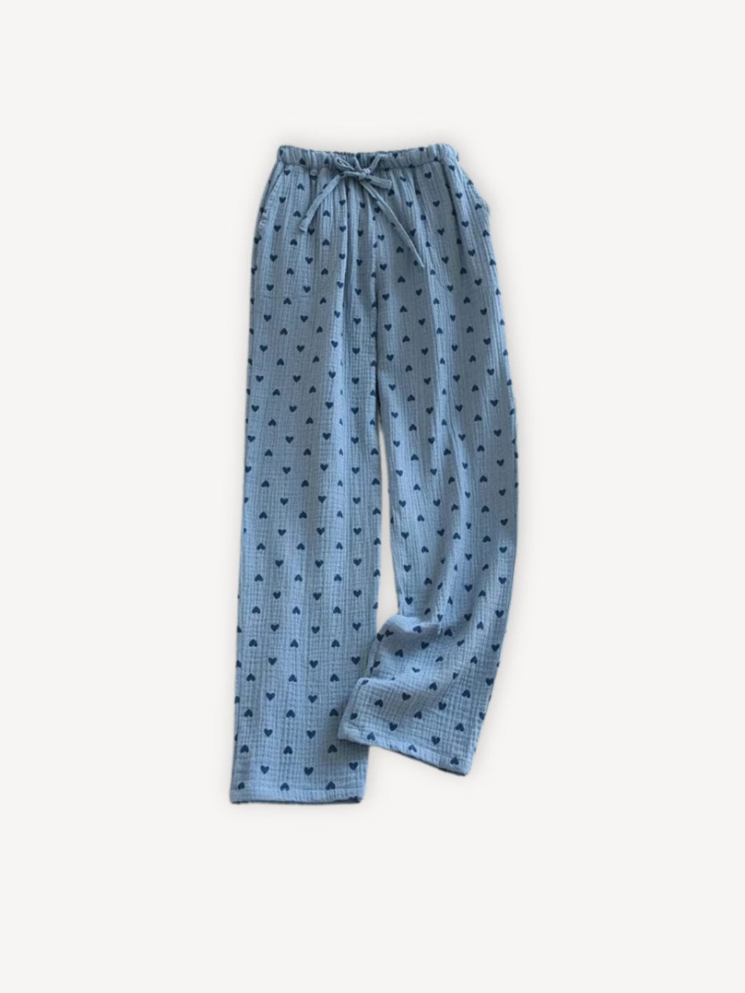 Pantalon | Pyjama femme bleu marine Bleu cœurs / M