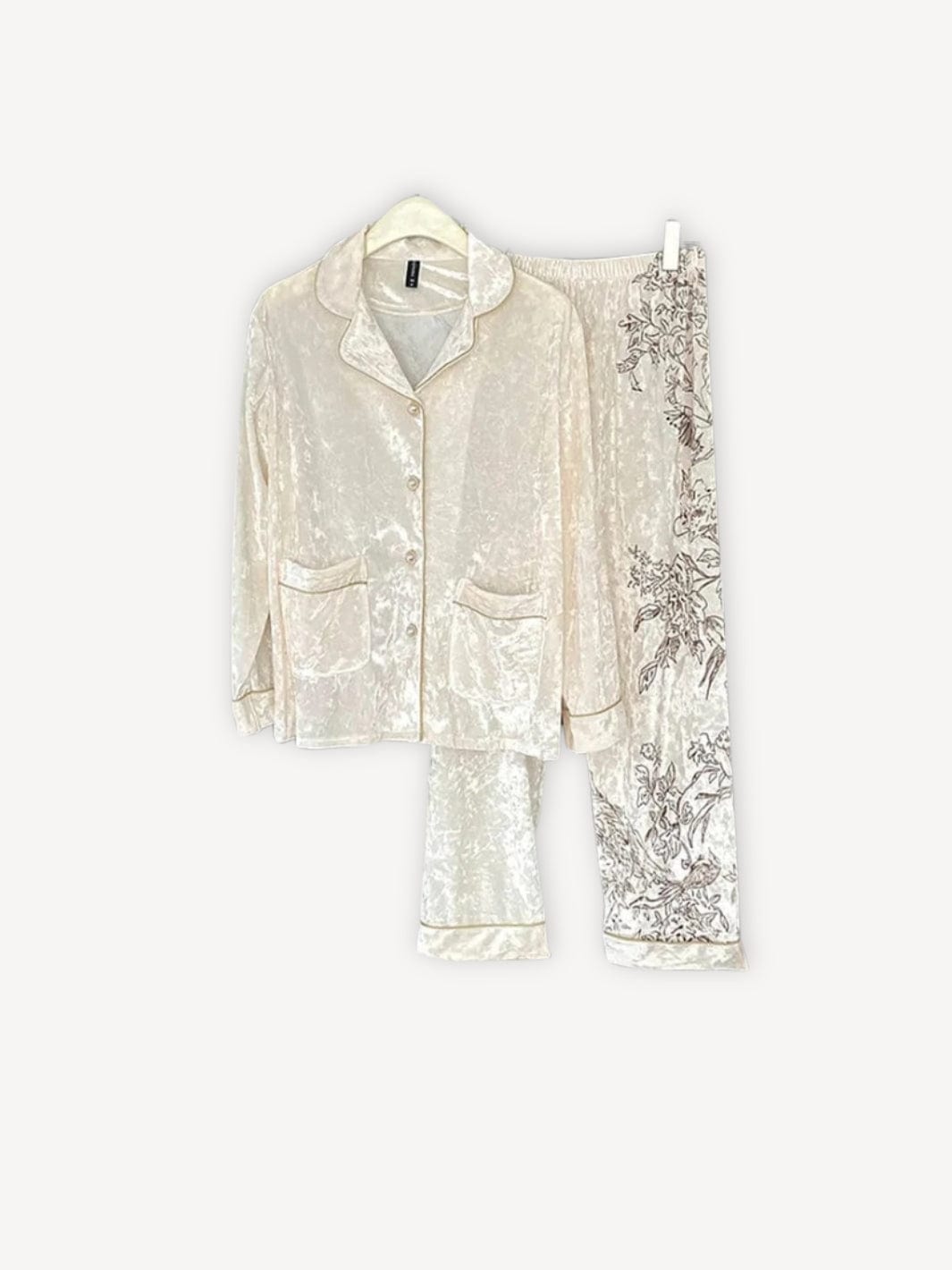 Pyjama chaud velours | Femme Blanc / M