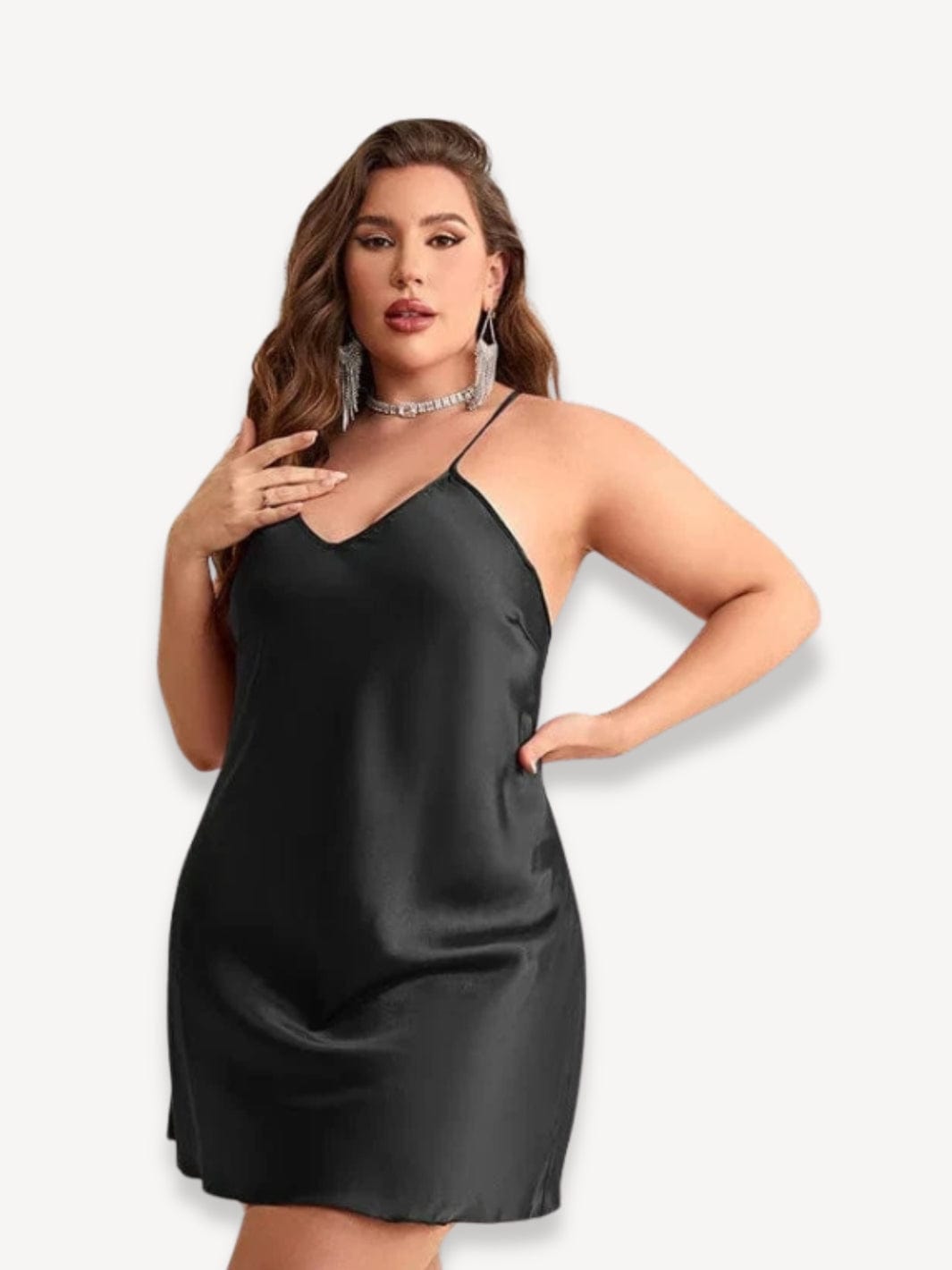 Pyjama court femme | Grande taille Noir / XL