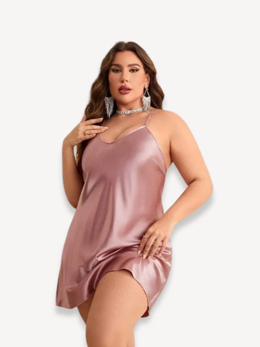 Pyjama court femme | Grande taille Rose / XL