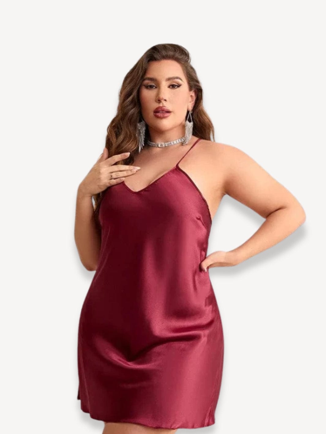 Pyjama court femme | Grande taille Rouge / XL