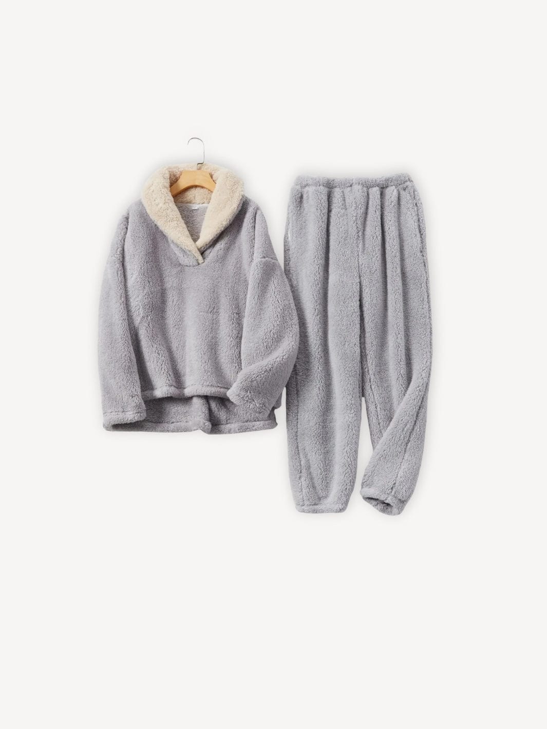 Pyjama femme chaud | Polaire Gris / S