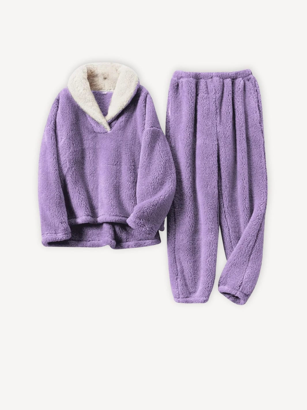 Pyjama femme chaud | Polaire Mauve / S