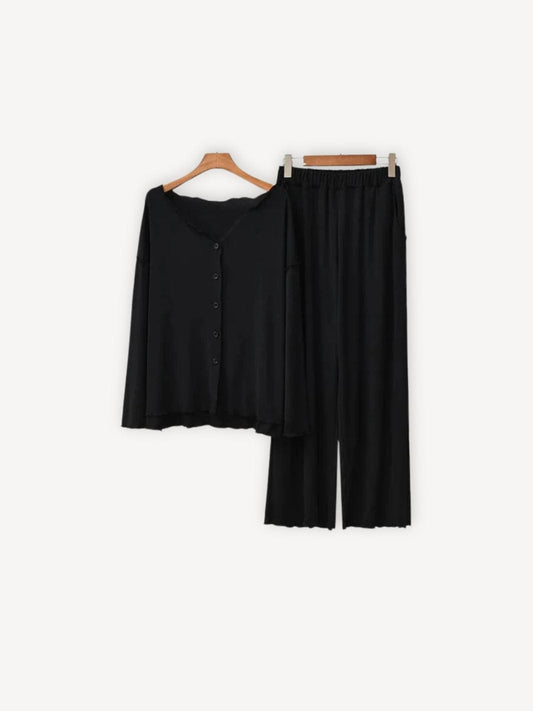 Pyjama femme | Chic et élégant Noir / Taille unique