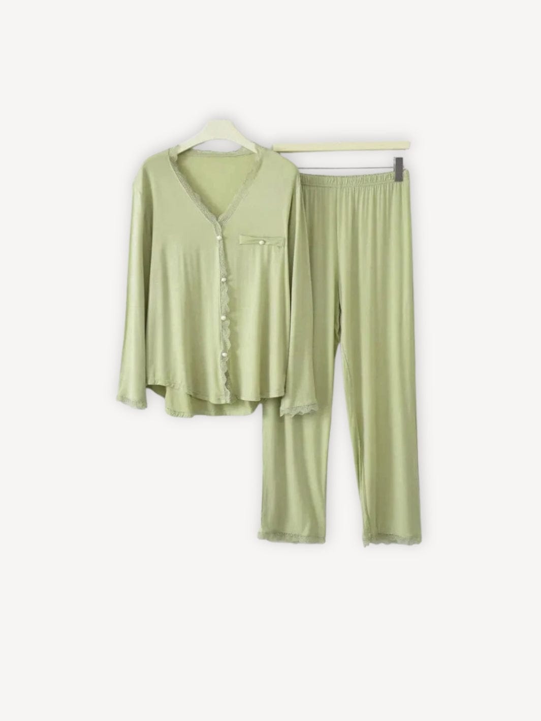 Pyjama femme long | Été Vert / L