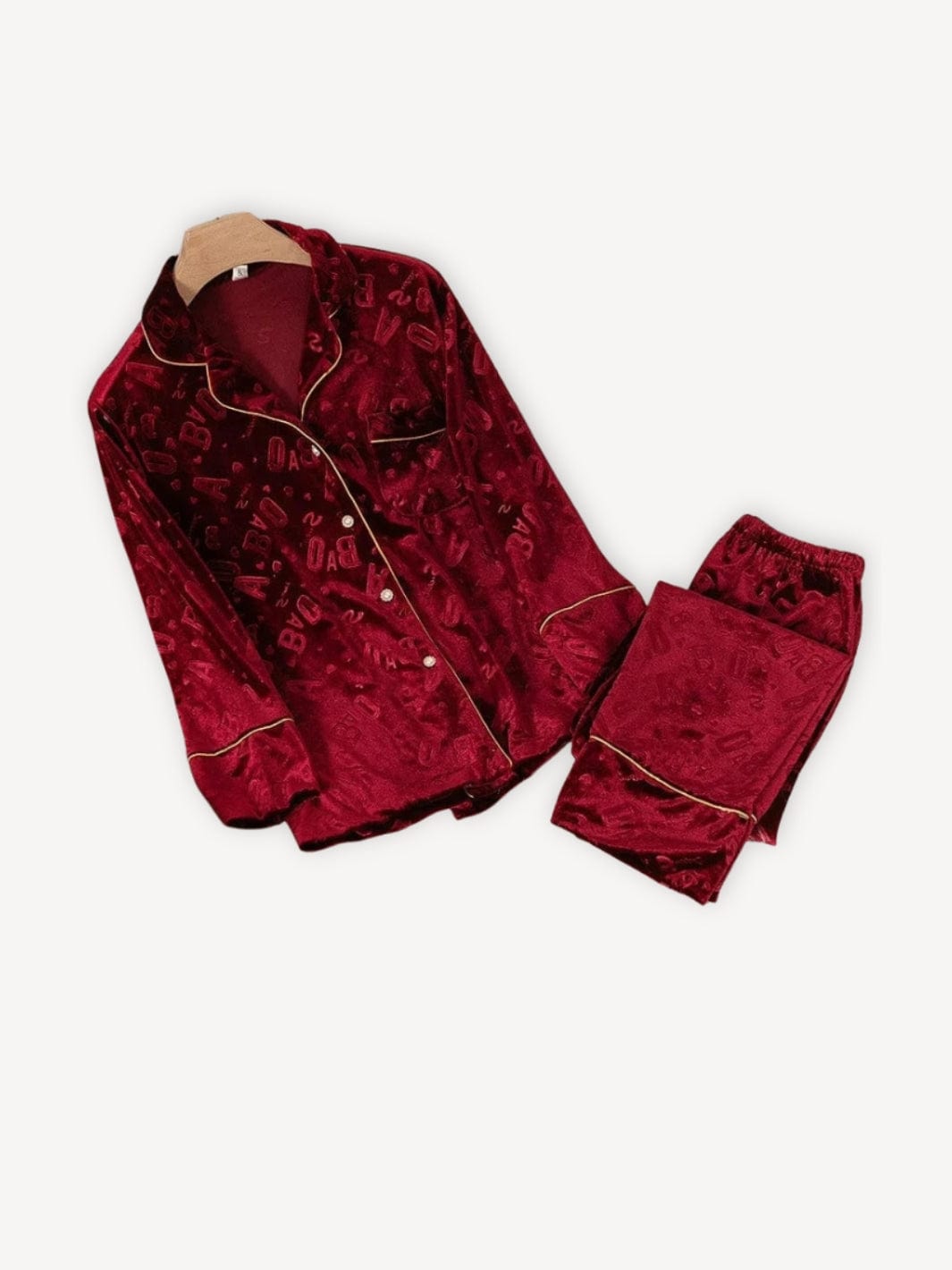 Pyjama femme luxe | Hiver Rouge / M