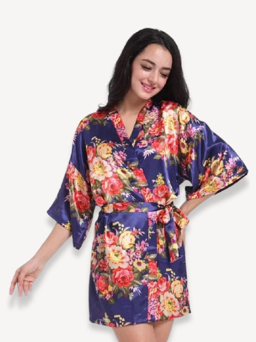 Pyjama femme satin | Bleu marine