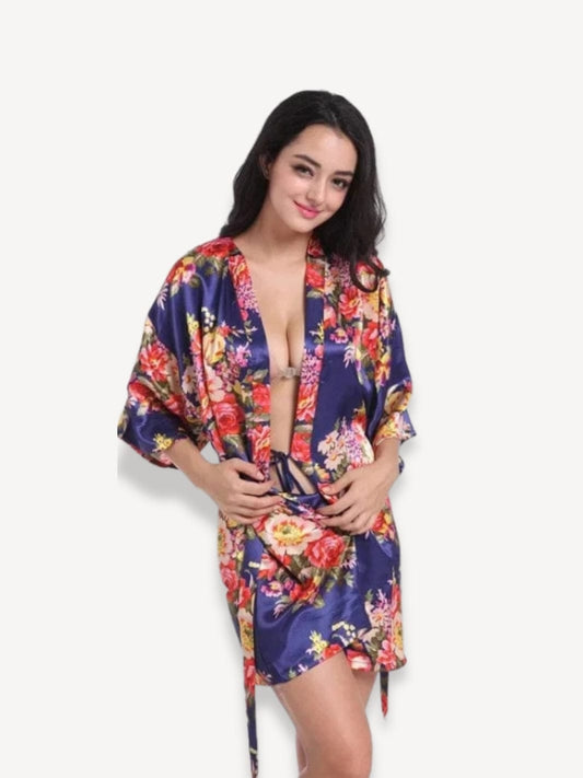 Pyjama femme satin | Bleu marine Bleu marine / M