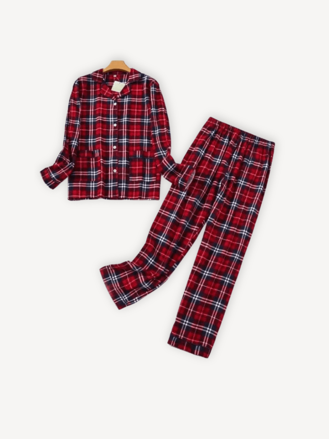 Pyjama flanelle rouge | RED Rouge / S