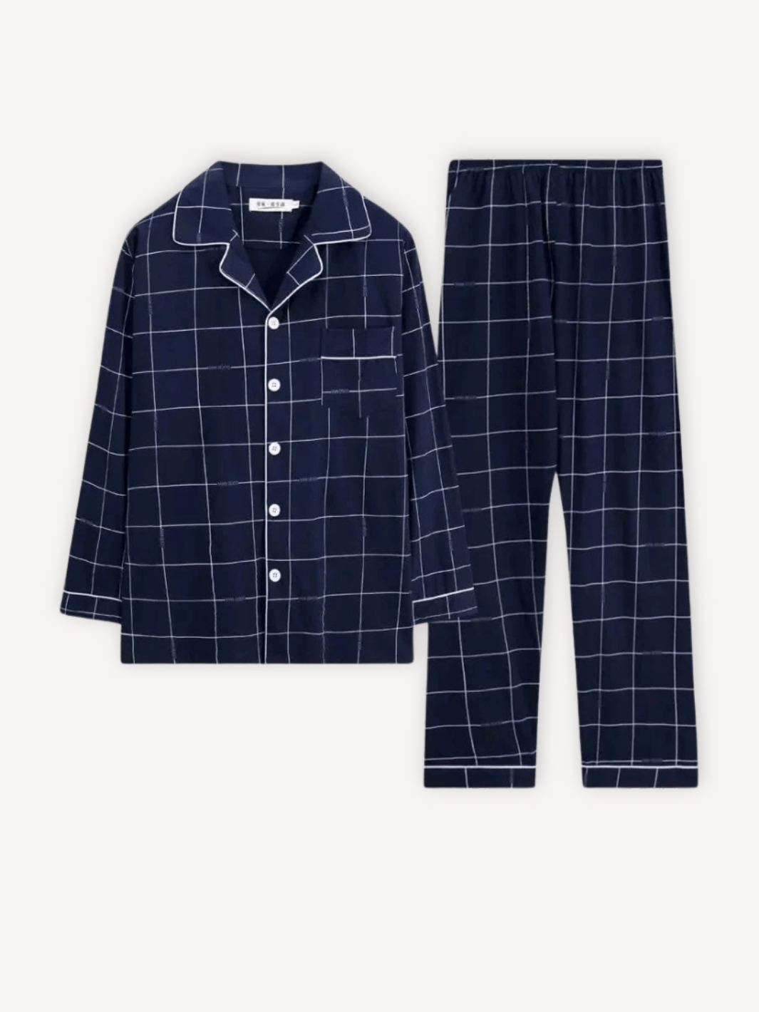 Pyjama homme | Carreaux bleus Bleu marine / L