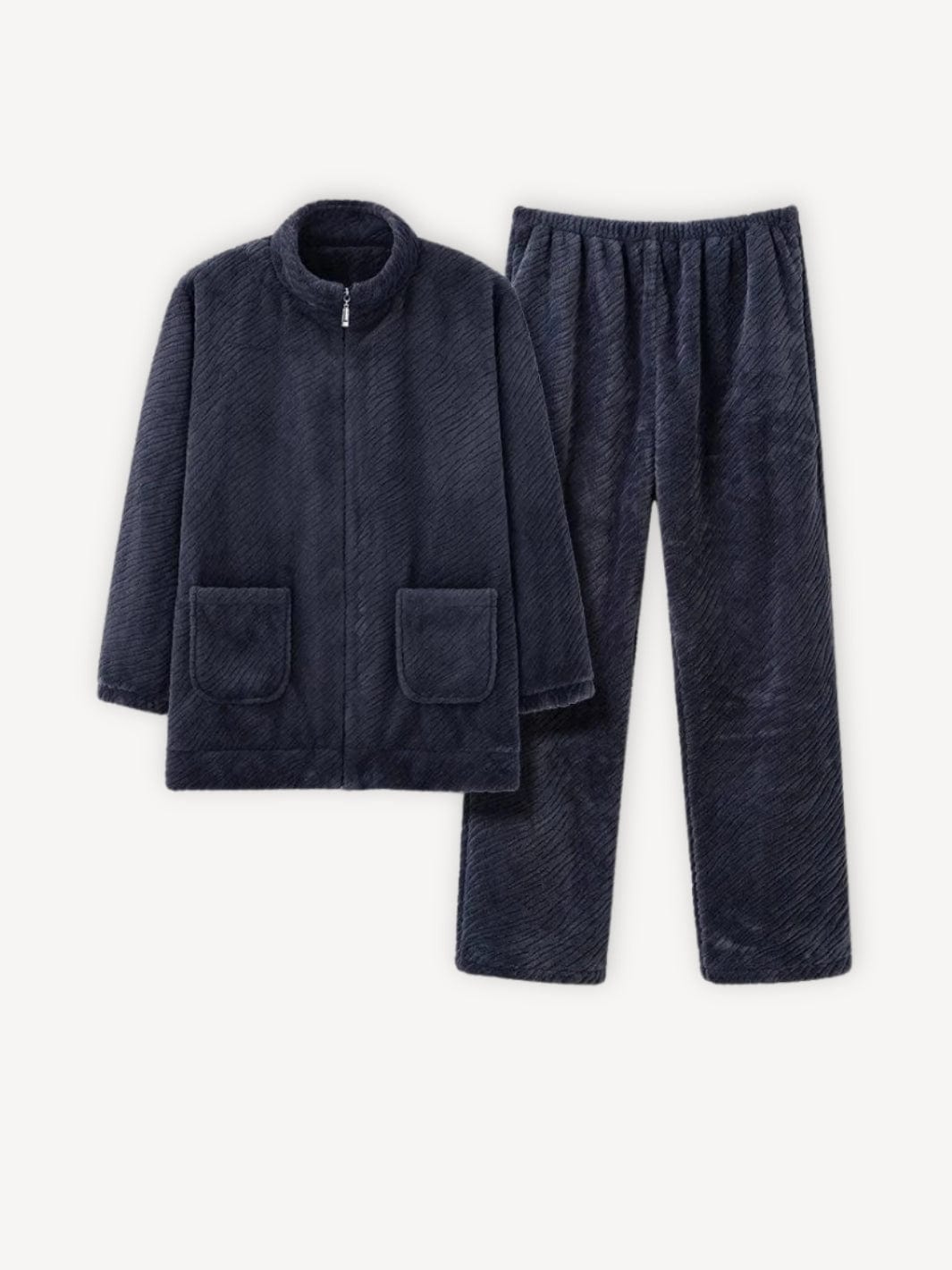 Pyjama homme chaud | Molleton Bleu / S