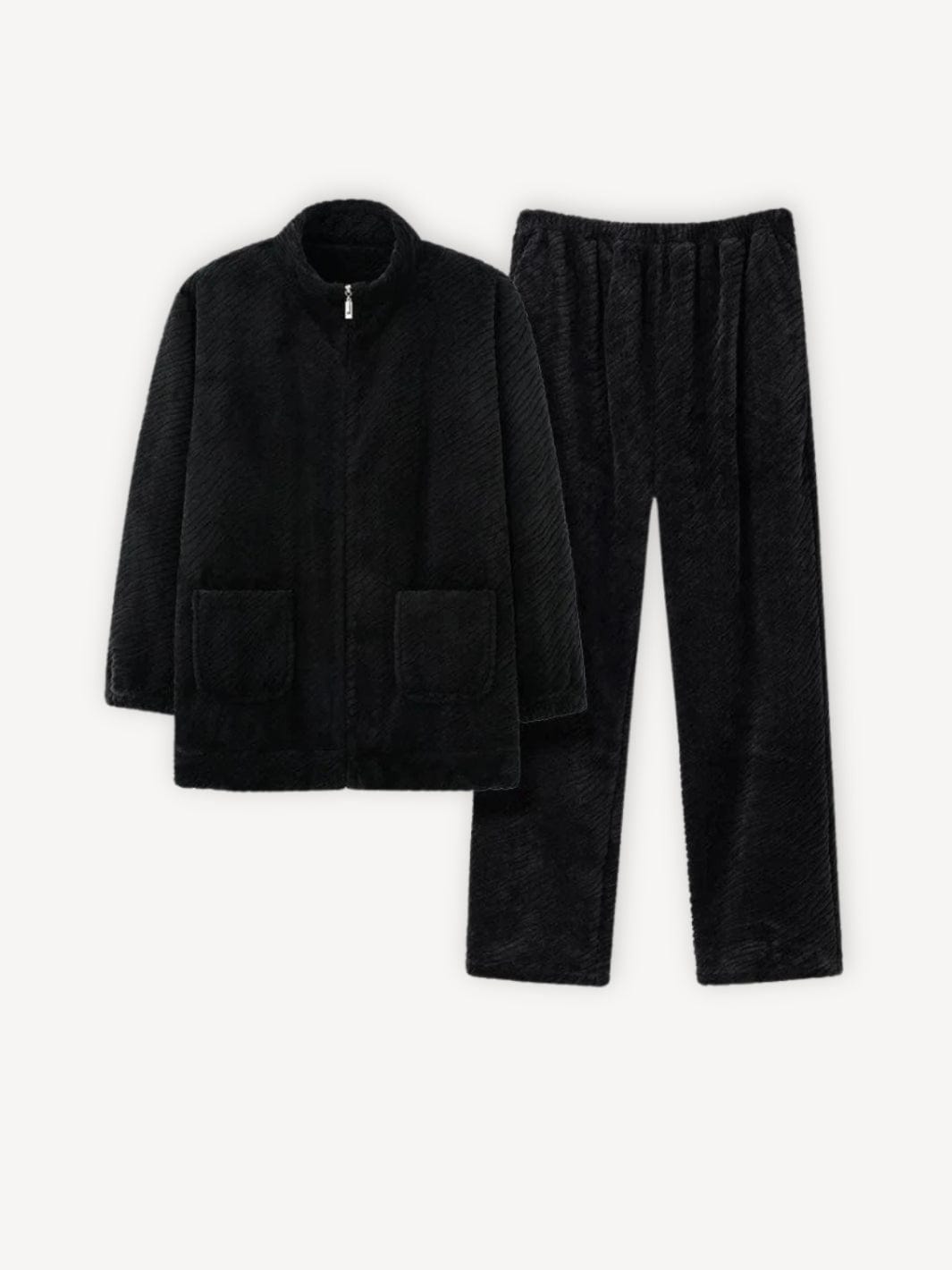 Pyjama homme chaud | Molleton Noir / S