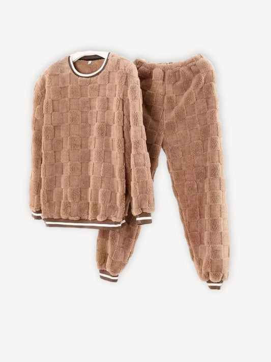 Pyjama homme hiver | Polaire Marron / S