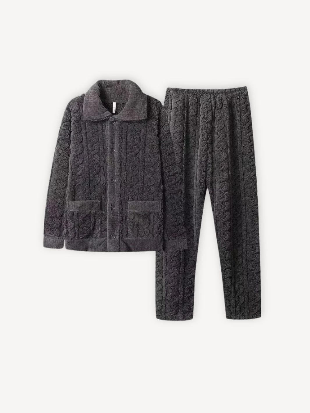 Pyjama homme hiver | Velours Gris / S