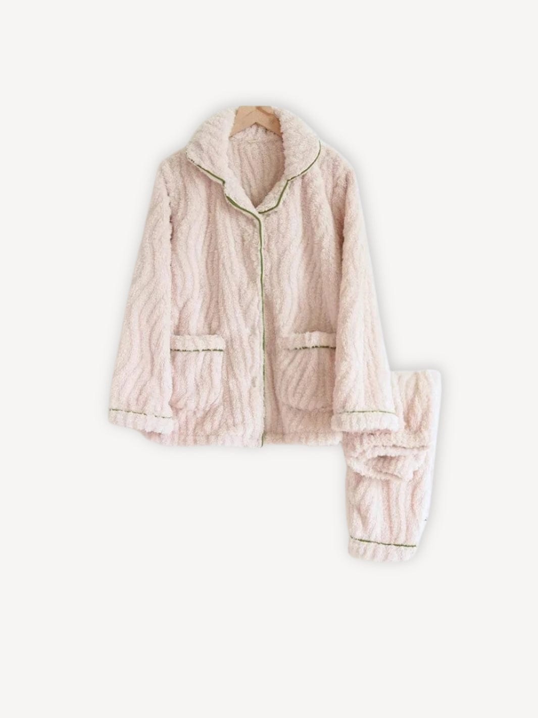 Pyjama polaire | Beige Beige | Vert / S