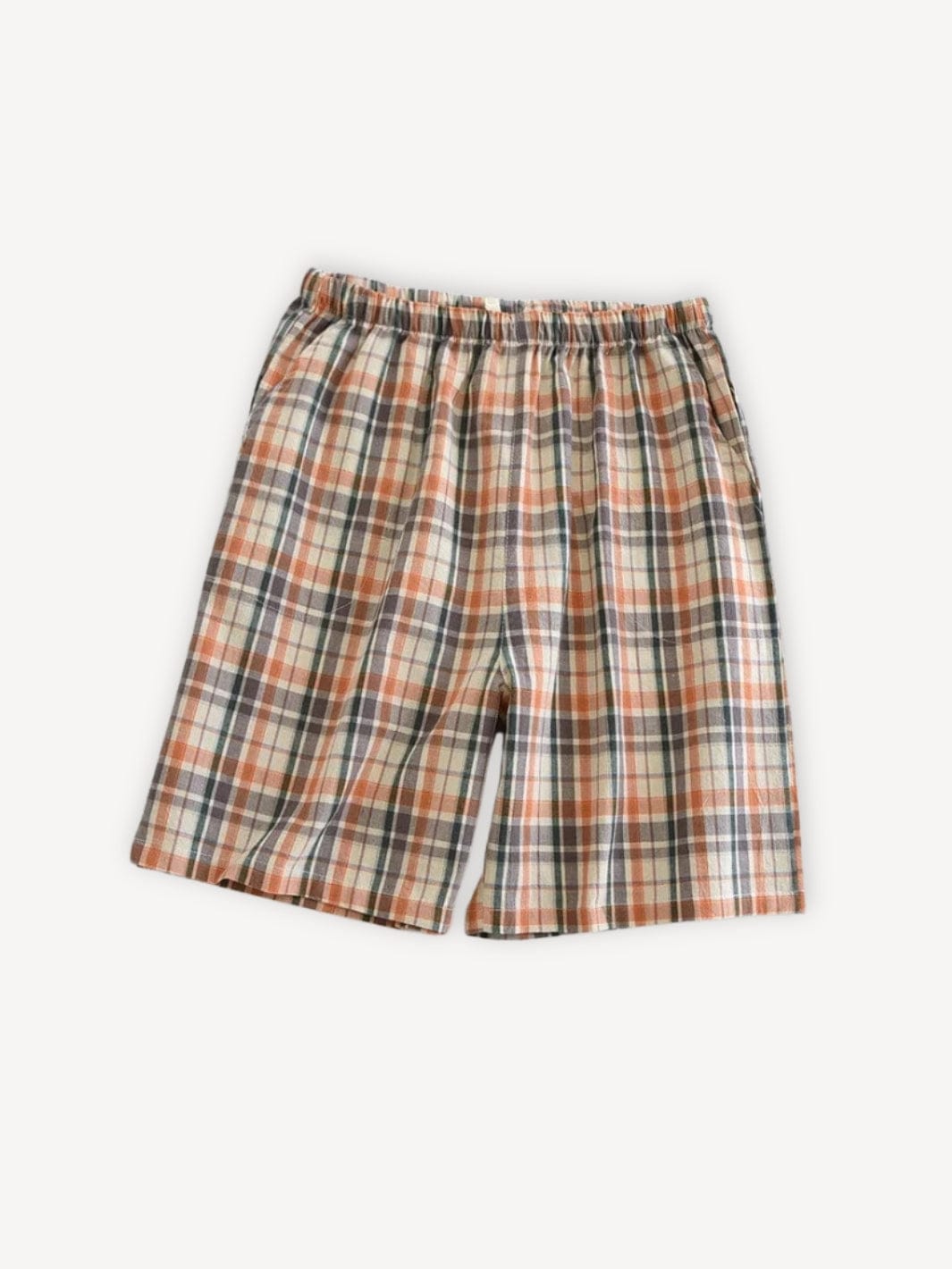 Pyjama short carreaux | Homme Orange | Beige / M