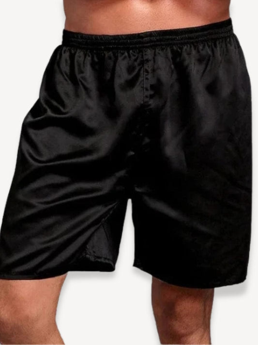 Pyjama short satin | Homme Noir / L