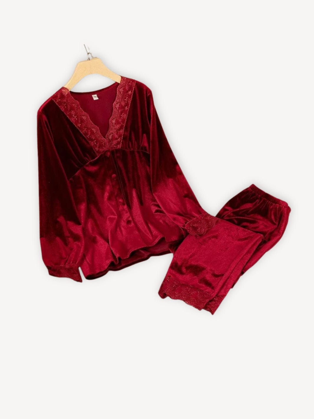 Pyjama velours | 2 pièces Rouge / M