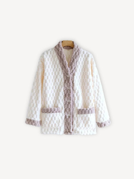 Veste pyjama polaire | Femme Beige / S